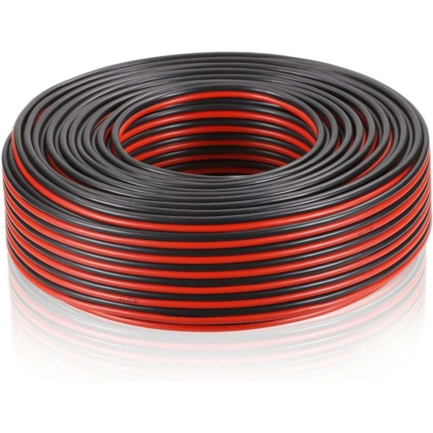 Image Câble haut parleurs rouge et noir en bobine de 100m en 2 x 1,5 mm
