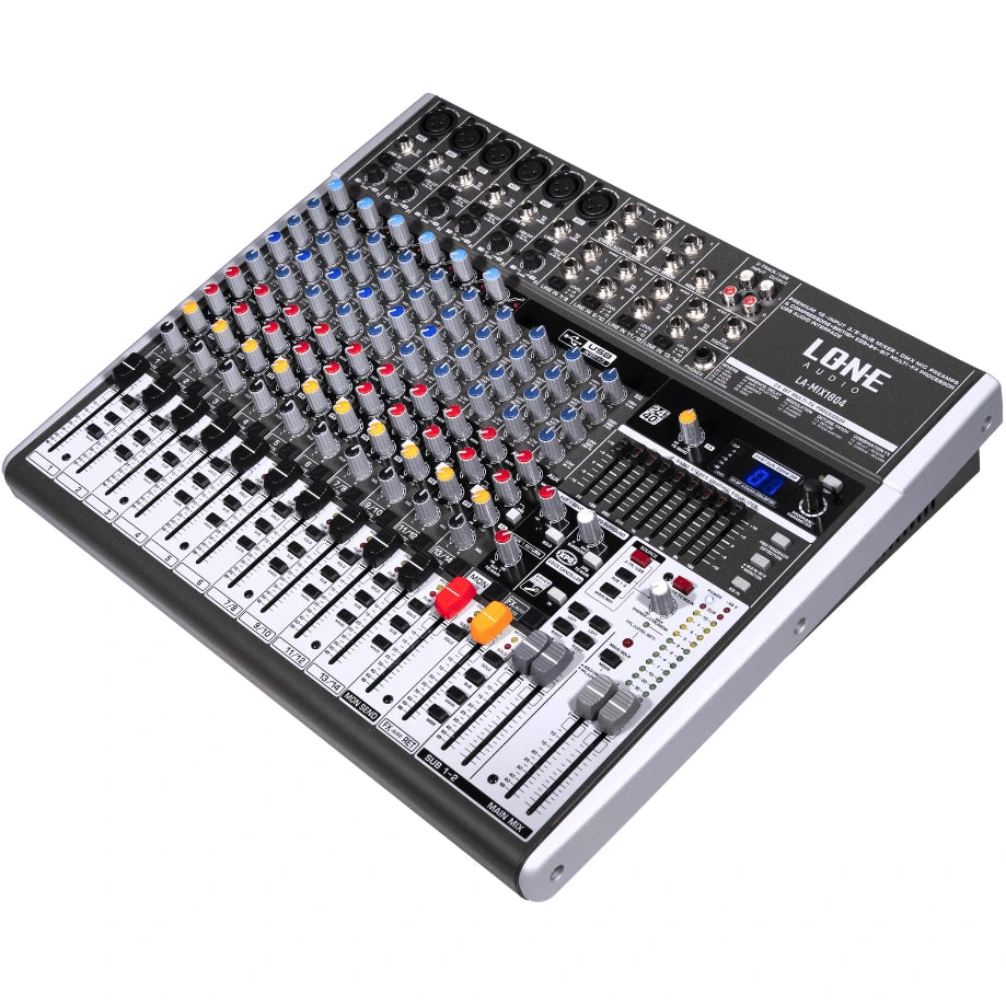 Image face avant inclinée de la table de mixage LA-MIX1804