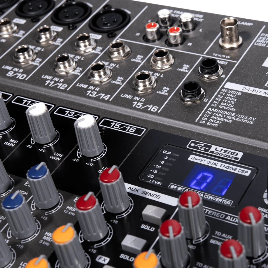 Image face avant zoom table de mixage LA-MIX2404