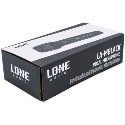 Image carton LA-MBLACK Microphone dynamique à main filaire noire
