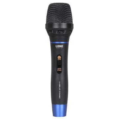 LA-MBLUE Microphone dynamique à main filaire bleu