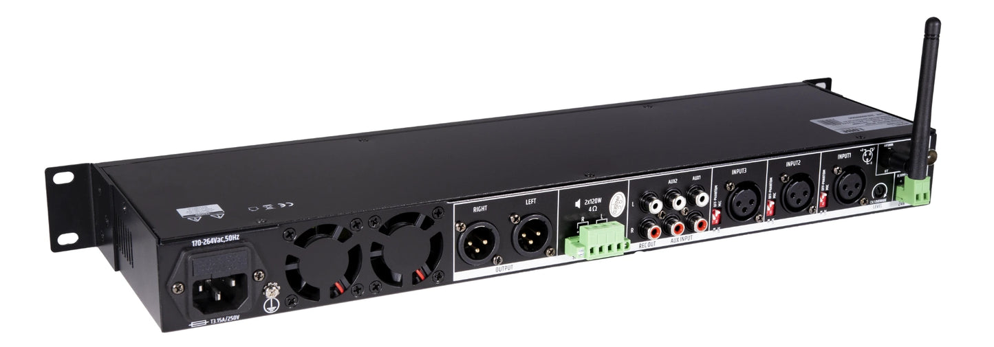 LA 2120D D Amplificateur melangeur class D Face arriere antenne