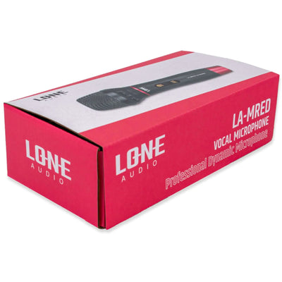 Image boite LA-MRED Microphone dynamique à main filaire rouge