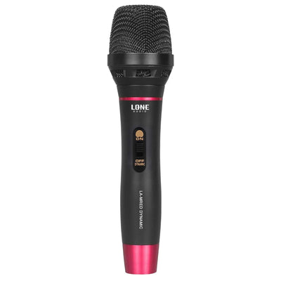 Image LA-MRED Microphone dynamique à main filaire rouge