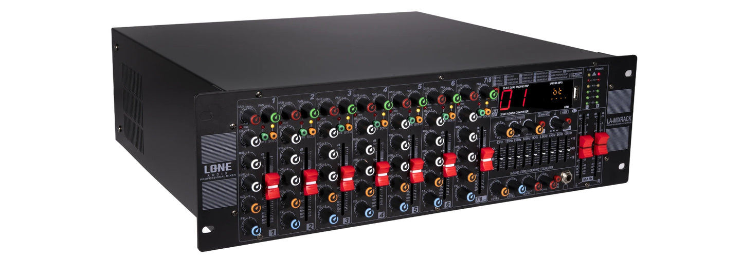 LA-MIXRACK - Table de mixage multimédia rackable 3U - Face avant 2