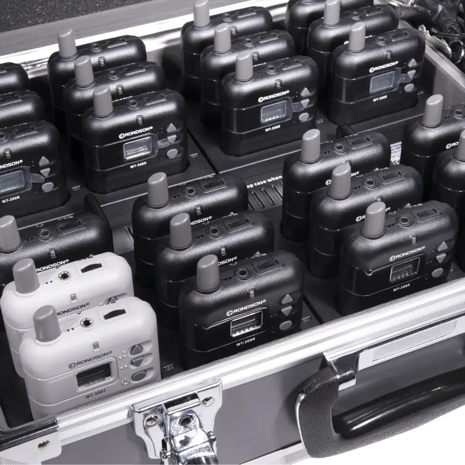 WT-300E - Valise de chargement, 2 émetteurs & 22 récepteurs﻿