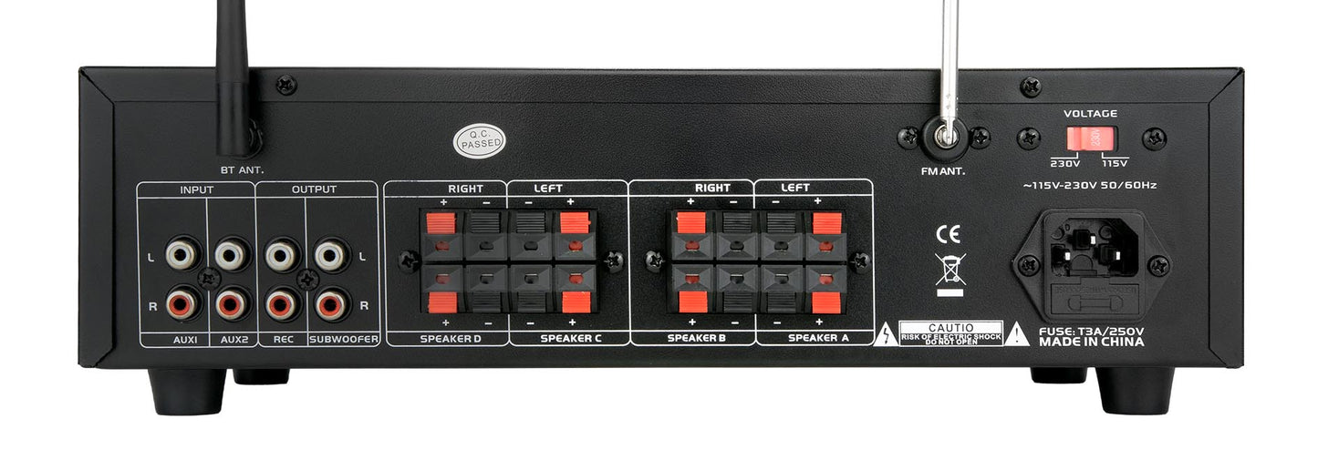 AMPLIFICATEUR STÉRÉO 4 x 80W en 4 et 8Ω