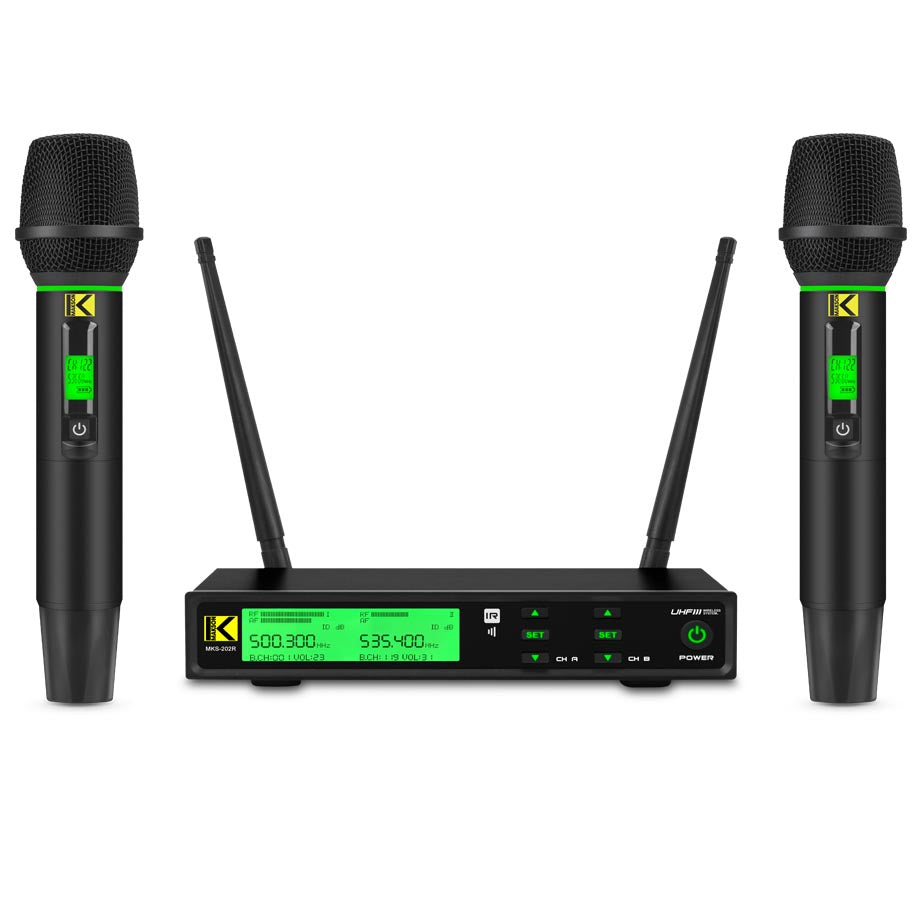 SYSTEME MICRO HF AVEC 2 MICROS À MAIN RECHARGEABLE USB-C