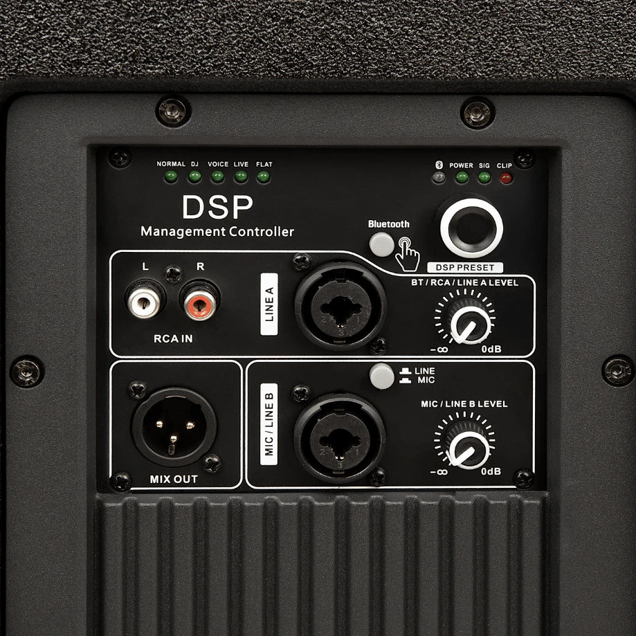Image du système amplifié de 1600W MKS-KUBE15 - Subwoofer face arrière zoom