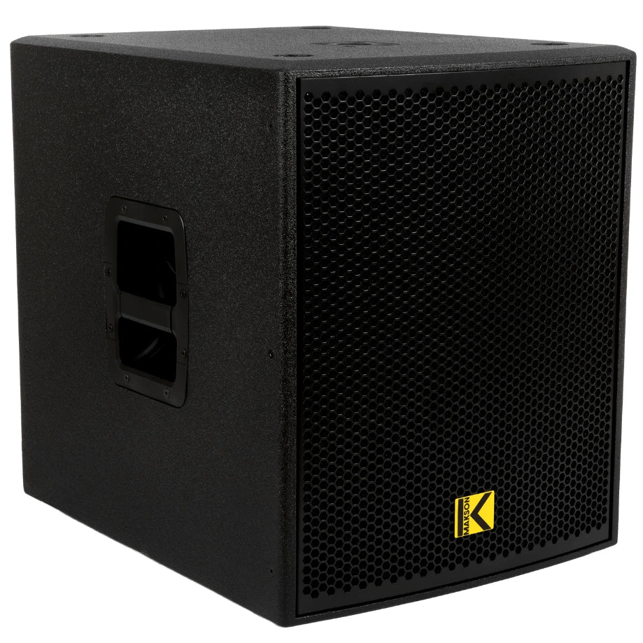 Image du système amplifié de 1600W MKS-KUBE15 - Subwoofer face avant coté gauche