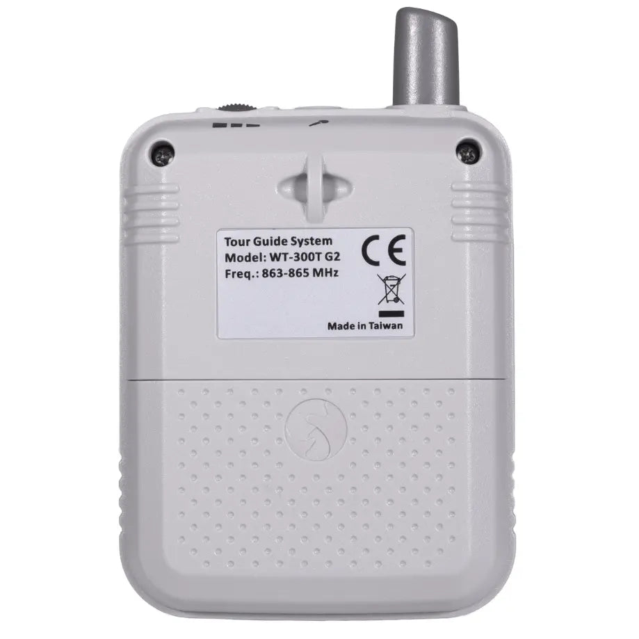WT-300 - boitier émetteur pour guide ou animateur - Face arrière